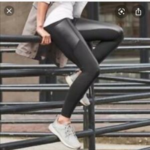 Athleta Chat to town faux leather leggings
